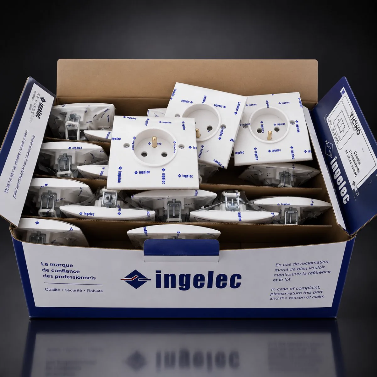 Cartons de prises INGELEC en stock